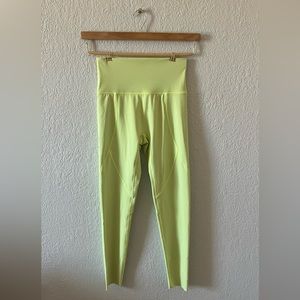 Aerie Chill Play Move Hi-Rise Neon Yellow Leggings Size Medium